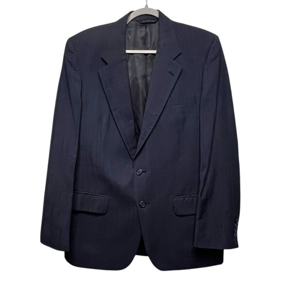 Burberry Mens Suit Jacket Blazer Sportcoat Blue Windowpane No size‎ tag - 46? - Picture 2 of 11